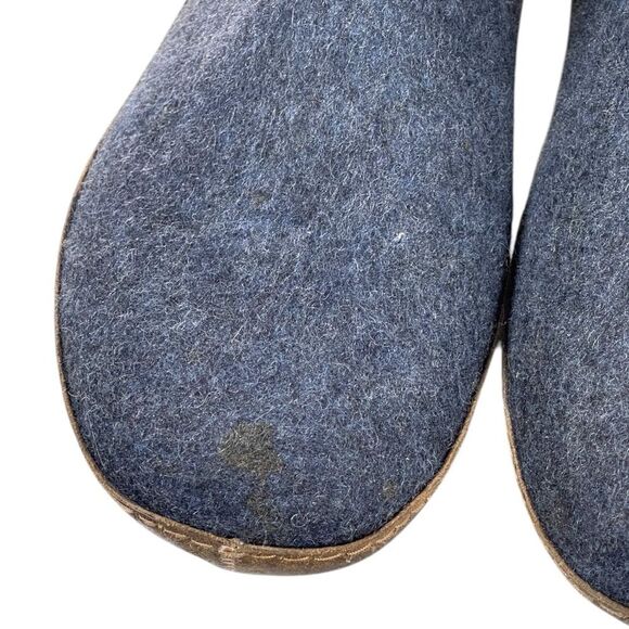 Glerups men’s size 47-13 blue denim 100% felted thick wool slipper boots - Picture 9 of 9